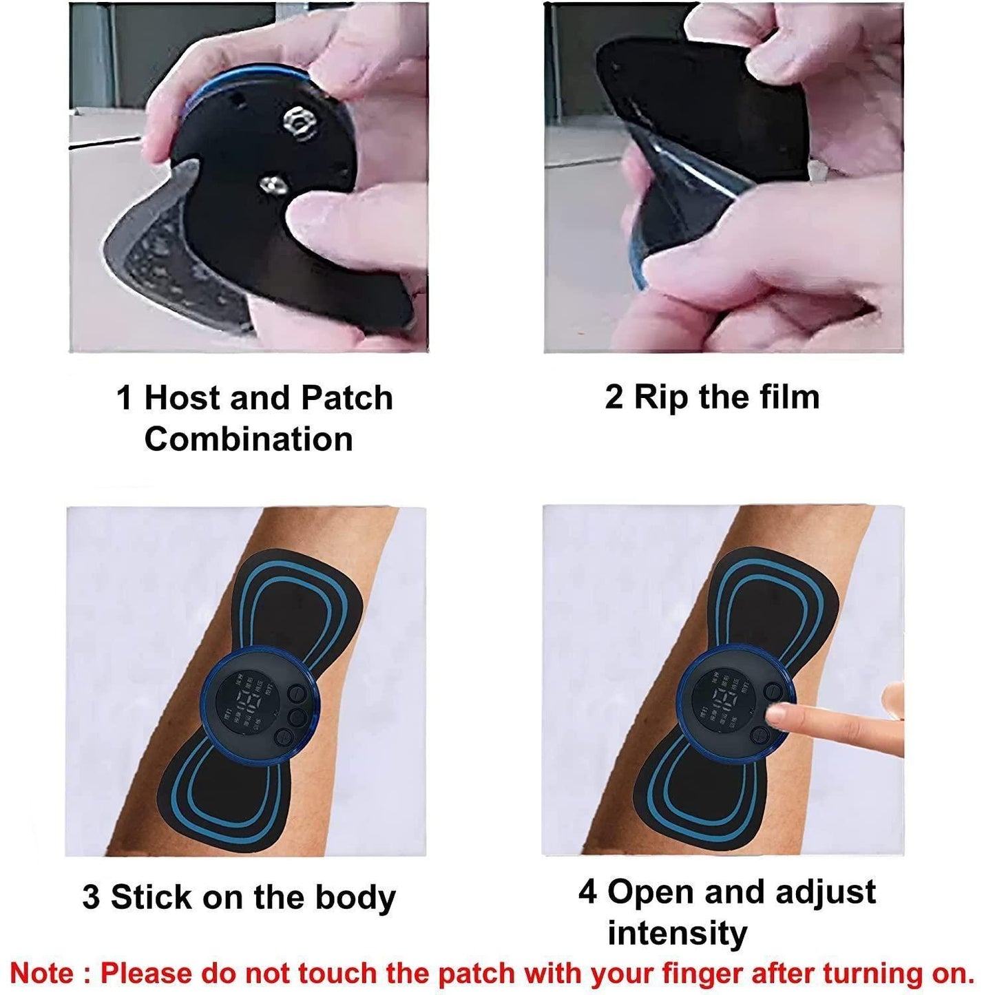 Mini Portable EMS Neck & Shoulder Massager – Wireless Rechargeable Muscle Relaxation Device